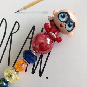 Disney Doorables: The Incredibles: Jack-Jack Parr handmade beaded pen